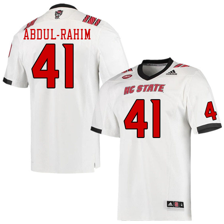 Men #41 Keyaan Abdul-Rahim North Carolina State Wolfpacks College Football Jerseys Stitched-White